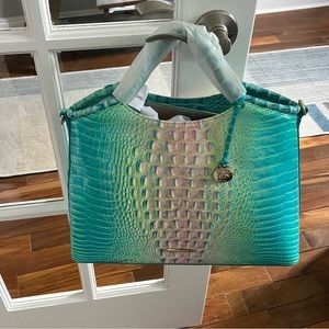 Brand new cotton candy leather bag with tag still on page